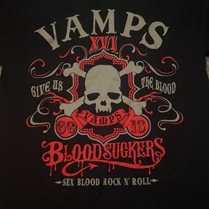Vamps 2016 North American concert tee. Bloodsuckers. Sex blood rock and roll